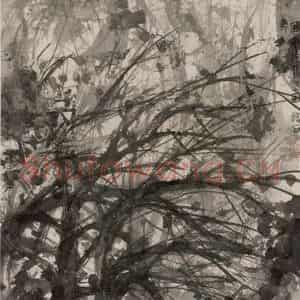 1945年 傅抱石《风雨归人图》国画山水作品图片鉴赏