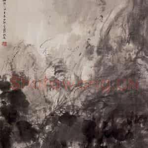 1946年 傅抱石《秋声赋》国画山水作品图片鉴赏