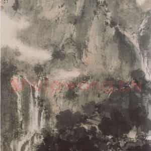 1940年代 傅抱石《石涛上人诗意》国画山水作品图片鉴赏