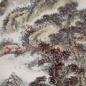 民国 赵起《缶翁八十大寿山水图》国画山水作品图片鉴赏