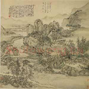 清代 王翚《溪山图》国画山水作品图片鉴赏