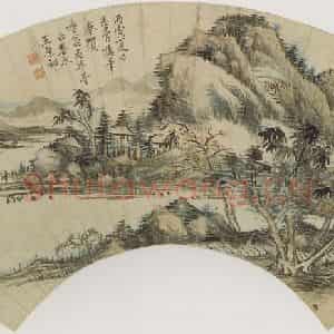 清代 王原祁《山水》国画山水作品图片鉴赏