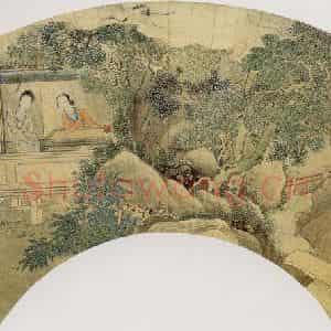 清代 费丹旭《仕女》国画综合作品图片鉴赏