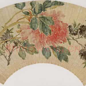 清代 张熊《花卉》国画花鸟作品图片鉴赏