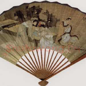 清代 任颐《检书烧烛》国画人物作品图片鉴赏