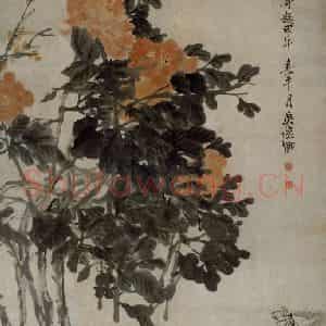 清代 吴俊卿《富贵神仙》国画花鸟作品图片鉴赏