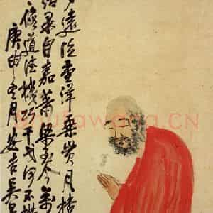 清代 吴俊卿《佛像》国画人物作品图片鉴赏