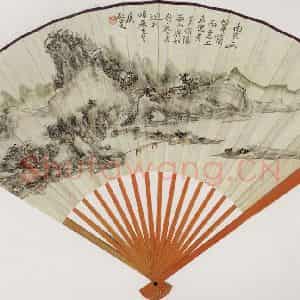 民国 黄质《山水》国画山水作品图片鉴赏