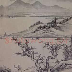 明代 项圣谟《山水花卉图册》国画山水作品图片鉴赏