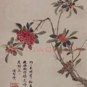 明代 项圣谟《山水花卉图册》国画花鸟作品图片鉴赏