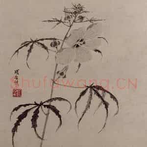 明代 项圣谟《花卉图册》国画花鸟作品图片鉴赏