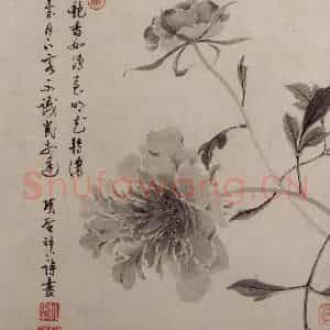 明代 项圣谟《花卉图册》国画花鸟作品图片鉴赏