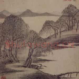 明代 项圣谟《山水诗意图册》国画山水作品图片鉴赏