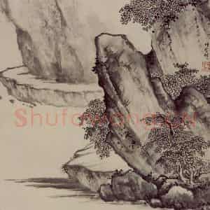 明代 项圣谟《山水花卉图册》国画山水作品图片鉴赏