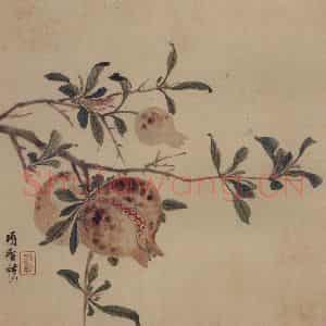 明代 项圣谟《山水花卉图册》国画花鸟作品图片鉴赏