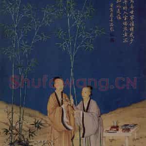 清代 朗世宁《平安春信图》国画人物作品图片鉴赏