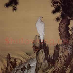 清代 朗世宁《崇献英之图》国画花鸟作品图片鉴赏