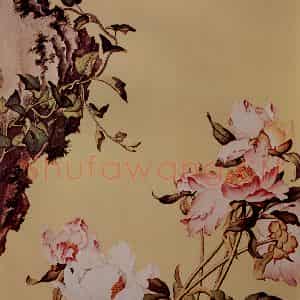 清代 朗世宁《仙萼长春图——芍药》国画花鸟作品图片鉴赏