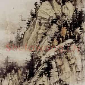 1938年 黄君璧《山水》国画山水作品图片鉴赏
