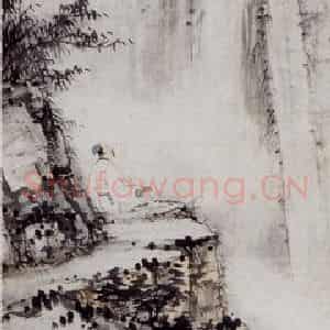 1938年 黄君璧《山水》国画山水作品图片鉴赏