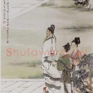 1983年 刘凌仓《李白诗意》国画人物写意作品图片鉴赏
