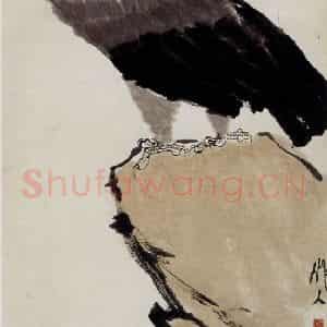 吴作人《鹰》国画花鸟写意作品图片鉴赏