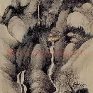 1923年 林纾《山水》国画山水作品图片鉴赏
