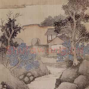 1923年 林纾《山水》国画山水作品图片鉴赏