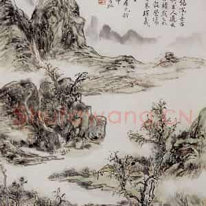 1950年 黄宾虹《山水》国画山水作品图片鉴赏