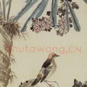 1944年 陈半丁《花鸟》国画花鸟作品图片鉴赏