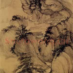 1920年 金城《山水》国画山水作品图片鉴赏