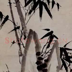 蒲华《墨竹》国画花鸟作品图片鉴赏