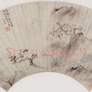 明代 沈士充《山水》国画山水作品图片鉴赏
