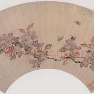 明代 王维烈《花蜂图》国画花鸟作品图片鉴赏