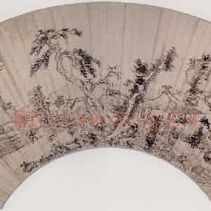明代 蓝瑛《山水》国画山水作品图片鉴赏