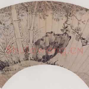 明代 高阳《花竹秀石图》国画花鸟作品图片鉴赏