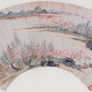 清代 王鉴《花溪渔隐图》国画花鸟作品图片鉴赏