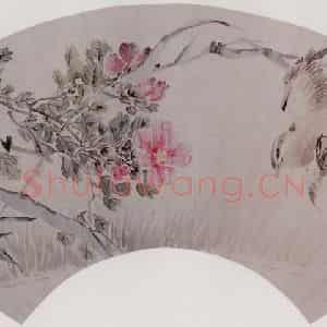 清代 沙馥《芙蓉幽禽图》国画花鸟作品图片鉴赏
