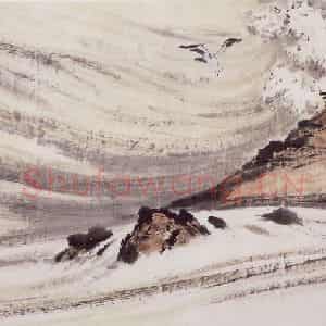 1983年 袁晓岑《北戴河纪游》国画山水写意作品图片鉴赏