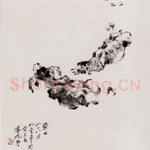 2003年 袁晓岑《劳止》国画花鸟写意作品图片鉴赏