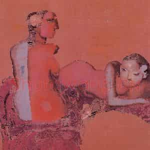 1992年 石虎《紫情》国画人物作品图片鉴赏
