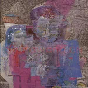 2003年 石虎《北骑图》国画人物作品图片鉴赏