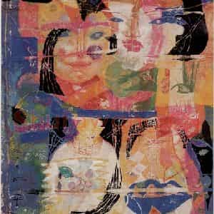 2004年 石虎《灯昼》国画人物作品图片鉴赏