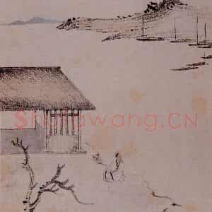 溥心畲《病树春风》国画综合作品图片鉴赏