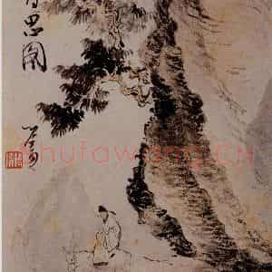 溥心畲《驴背诗思》国画综合作品图片鉴赏