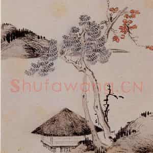 溥心畲《寒山秋色》国画综合作品图片鉴赏