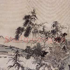 溥心畲《仿燕文贵山水手卷》国画综合作品图片鉴赏