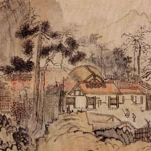 溥心畲《仿燕文贵山水手卷》国画综合作品图片鉴赏
