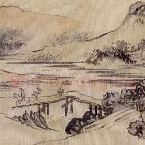溥心畲《仿燕文贵山水手卷》国画综合作品图片鉴赏