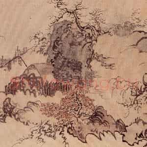 溥心畲《仿燕文贵山水手卷》国画综合作品图片鉴赏